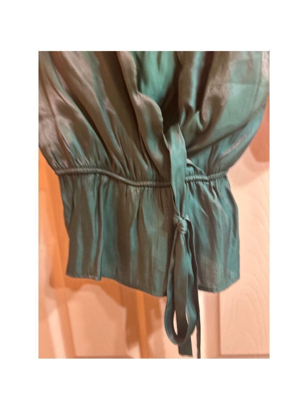 Women's Row A Blouse Size M Green - Picture 3 of 5